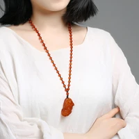 natural ice seed red chalcedony women long simple agate round beads necklace sweater chain pendant jewelry gift
