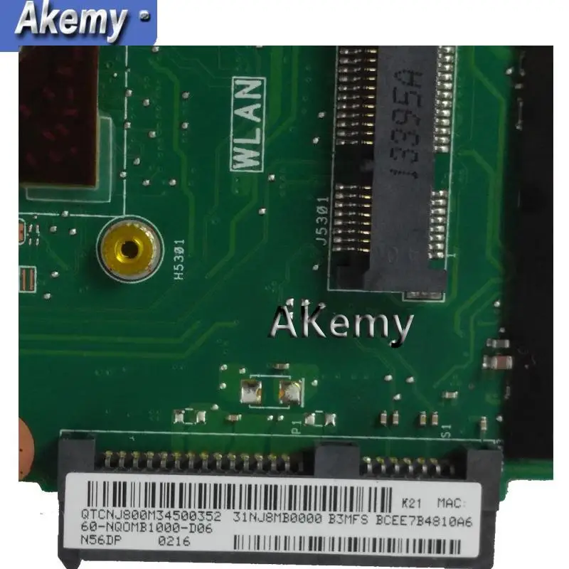 

Akemy N56DP Laptop motherboard HD7730 2GB for ASUS N56DP N56D 60-NQOMB1002-C03 Test mainboard N56DP motherboard test 100% ok