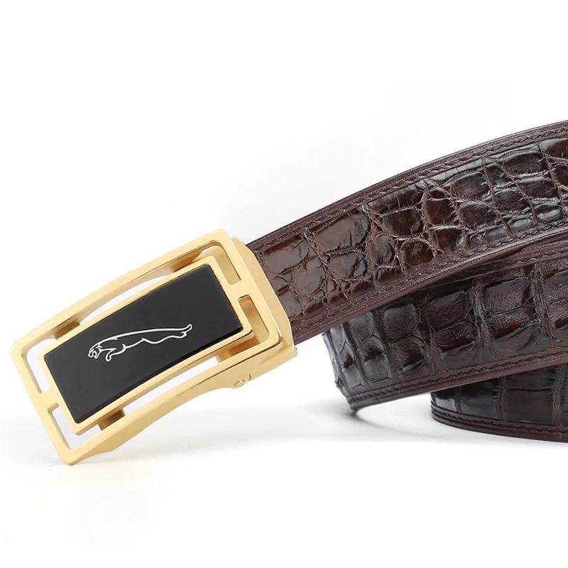 Мужской кожаный ремень с автоматической стальной пряжкой класса люкс 3 4 |