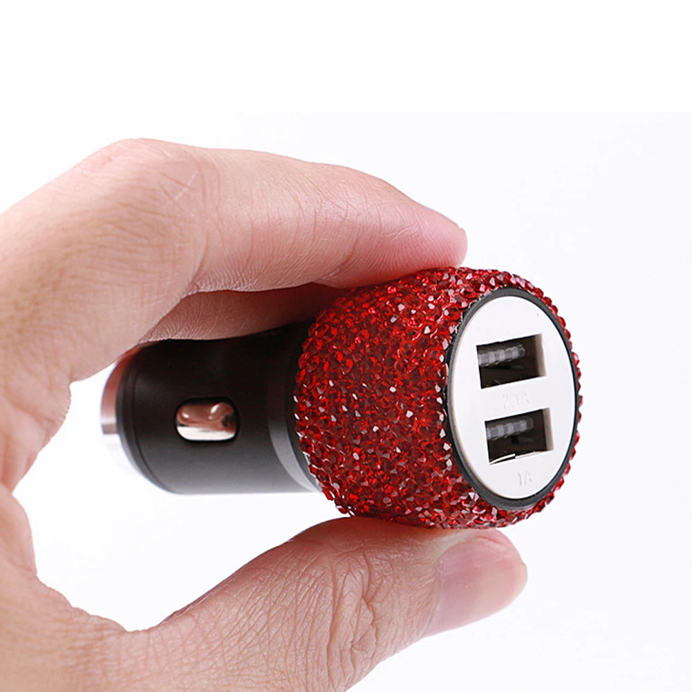 Автомобильное зарядное устройство Bling 5 В 2 1 А двухпортовый Автомобильный