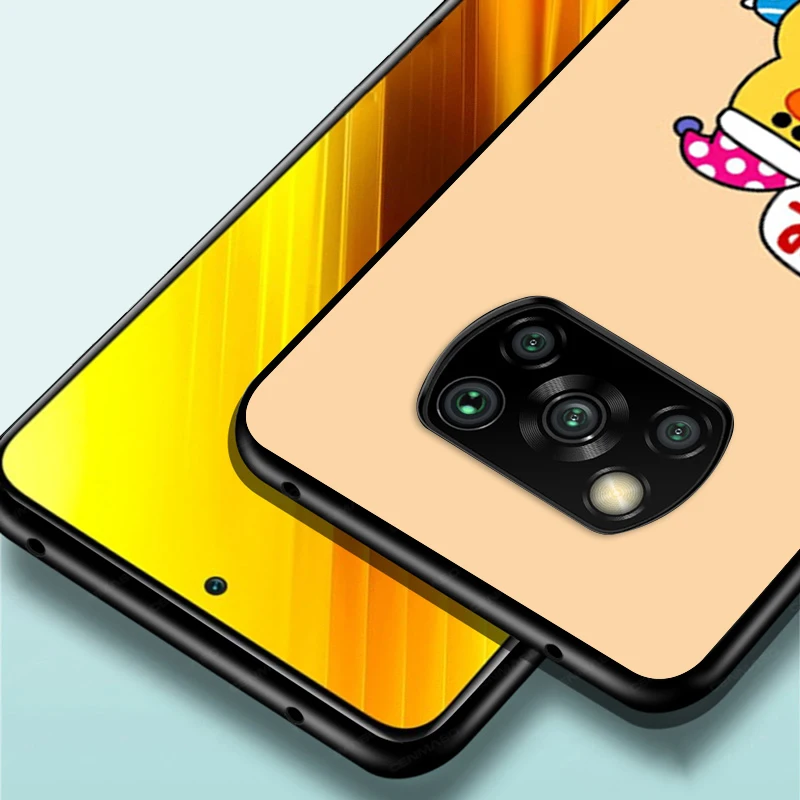 

Hot Yellow Fashion Duck For Xiaomi Poco X3 NFC M3 M2 X2 F3 F2 Pro C3 F1 Mi Play Mix 3 A2 A1 6X 5X Black Phone Case