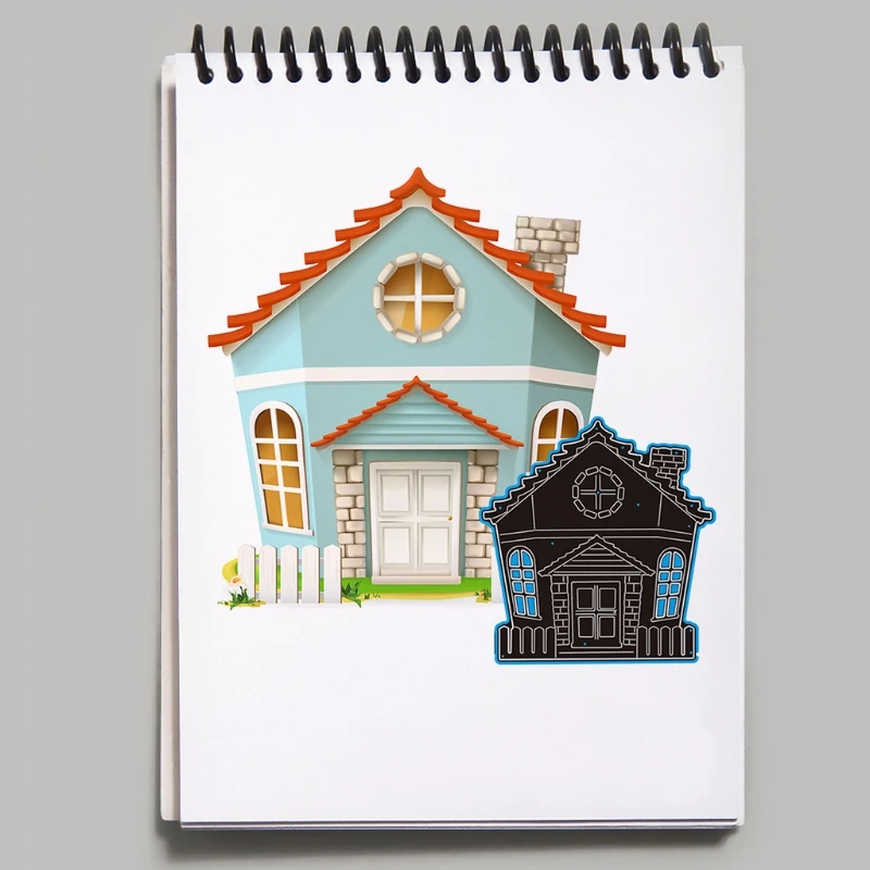 

House Drawbridge Metal Cutting Dies Stencil Scrapbooking DIY Album Stamp Paper Card Embossing Decor Craft New Dies for 2021