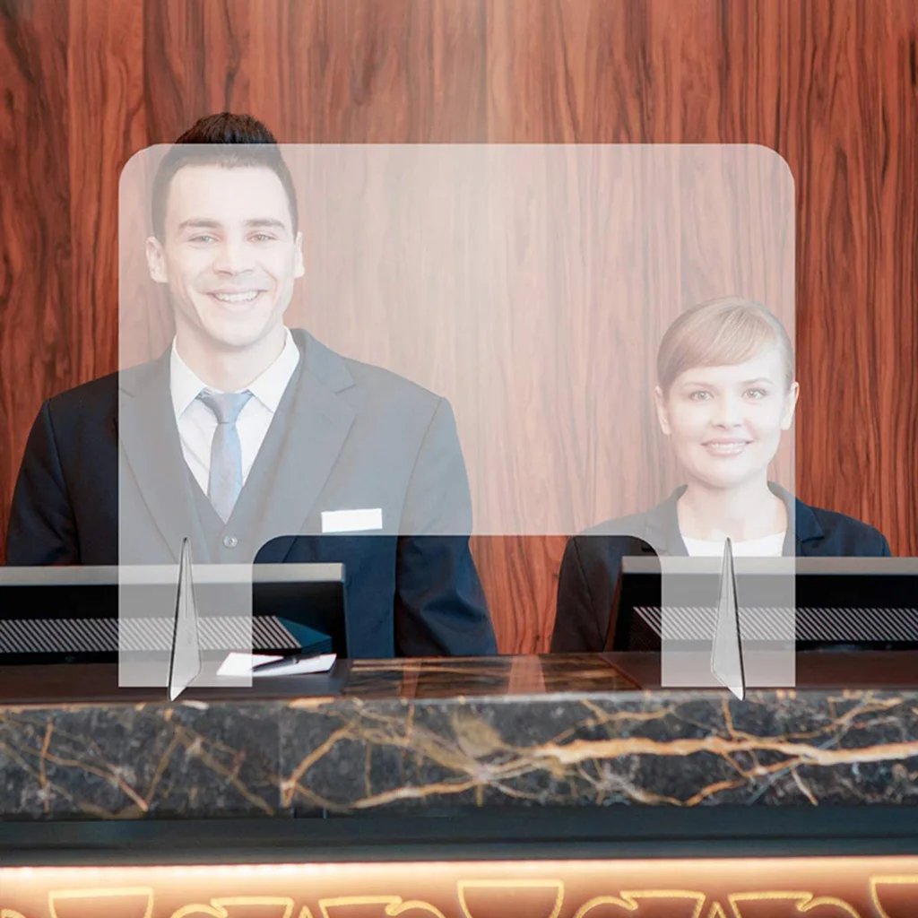 Акриловый разделитель для чистого стола 40x40 см| |