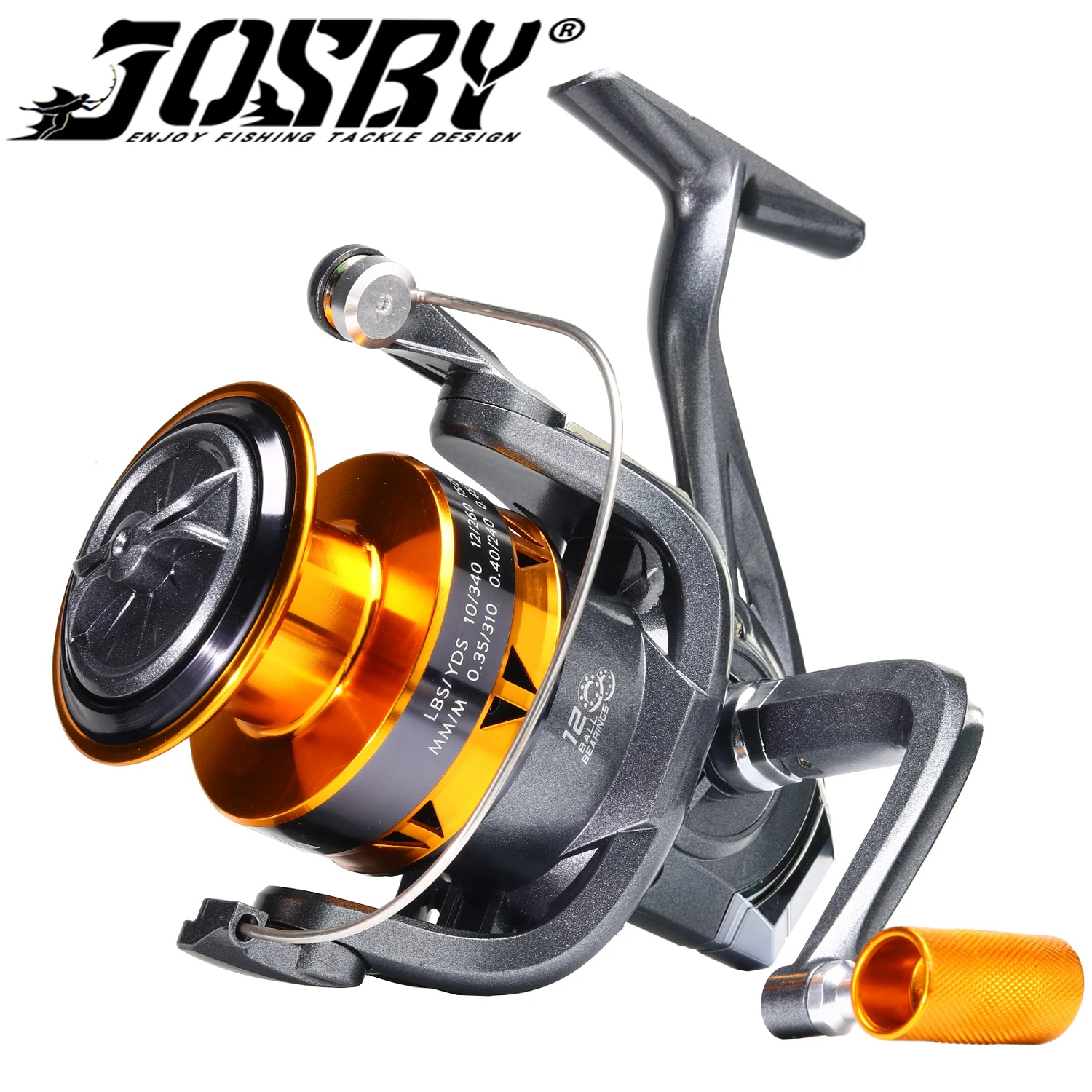 

JOSBY Brand Durable Deep Sea Fishing Carp Reel 5.2:1 2000-7000 Series Drag 12KG Metal Coil Grip Spool Spinning Accessories Pesca