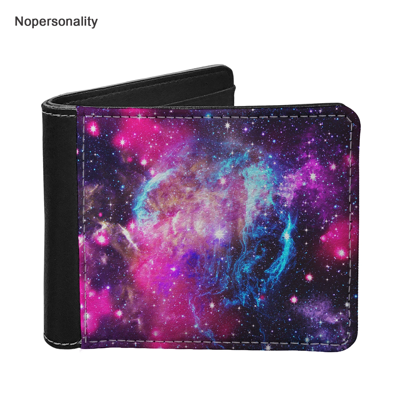 

Nopersonality Изящные кошельки из искусственной кожи с космическим принтом Galaxy Star для мужчин уникальный мягкий тонкий кошелек мужские кожаные де...