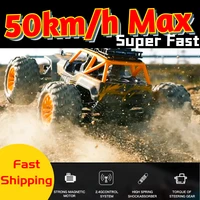 rc car 50kmh high speed 4wd racing truck cars crawler big foot off road remote control drift quality toy for kids gift boys