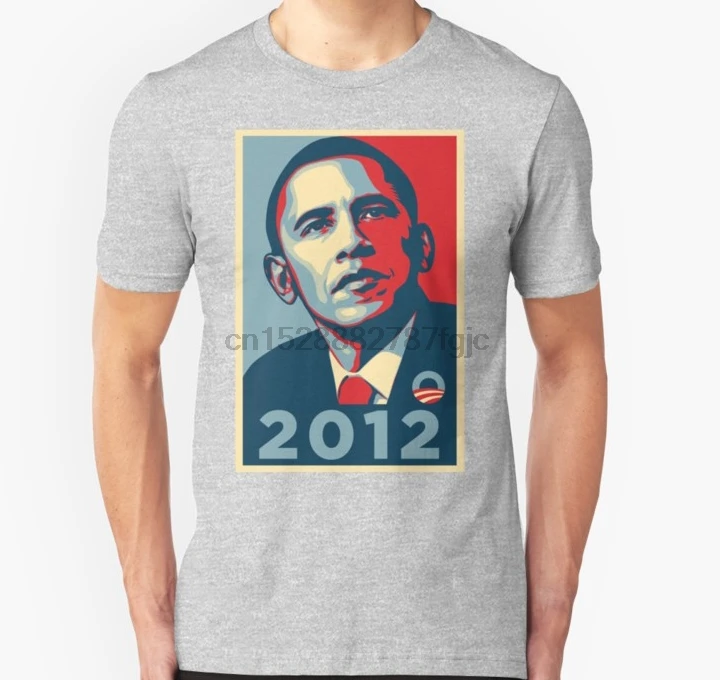 Для мужчин футболка Обама 2012 выборов плакат T рубашка комплект из рубашки с