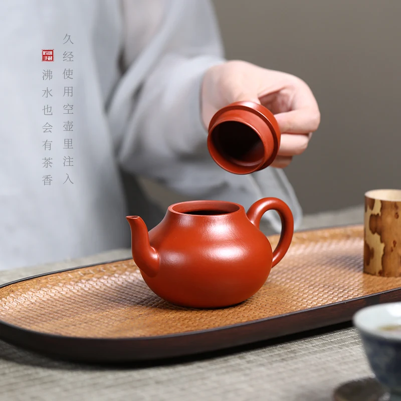 

GuYue hall yixing recommended pure manual teapot tea set a single small capacity zhu mud pear pot
