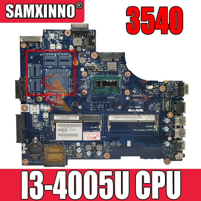 

ZAL00 LA-A491P материнская плата для ноутбука Dell Latitude 3540 Материнская плата ноутбука I3-4005U 0DXN93 CN-0DXN93