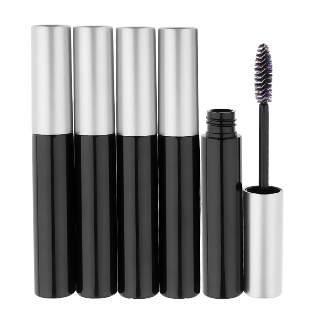 

5 Pieces 10ML Black Empty Mascara Tube Eyelash Liquid Bottle Makeup Cream Tubes