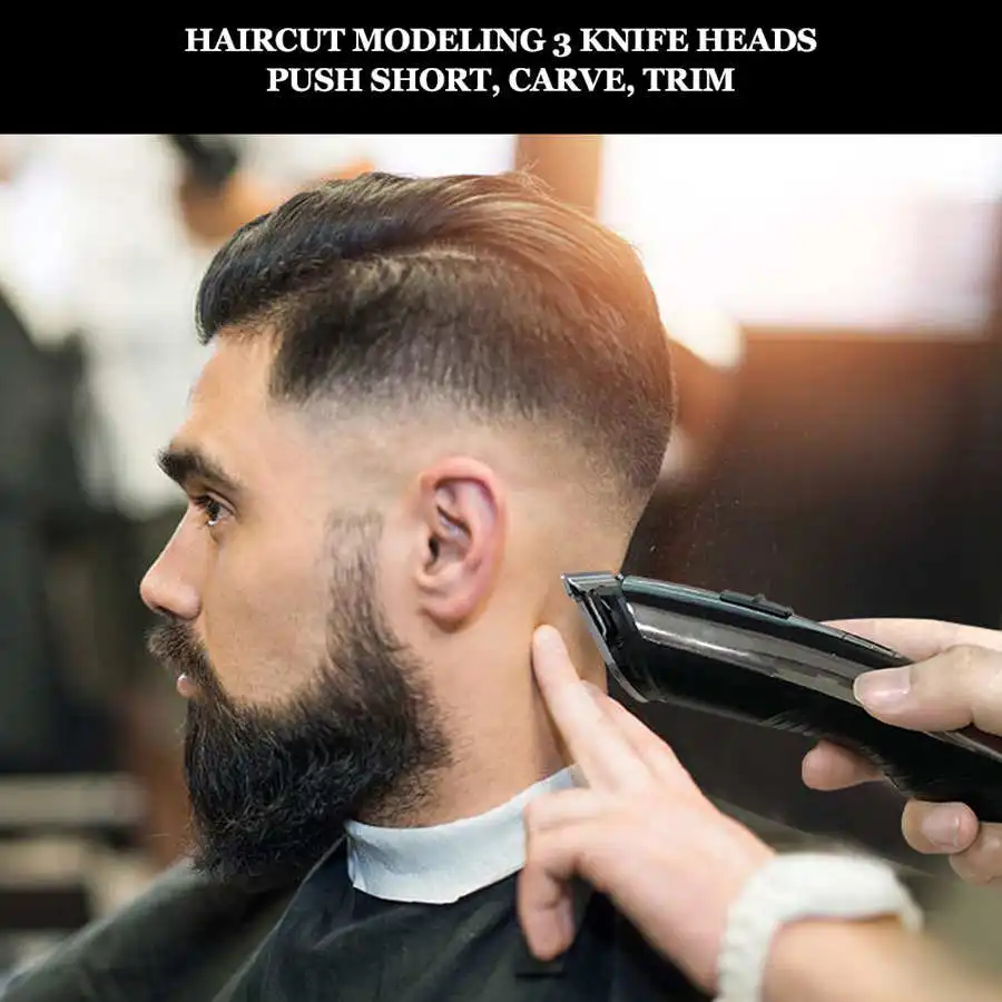 

5In1 Hair Clipper Beard Hair Trimmer Cordless Shaver Rechargeable Barber Hair Clipper Cutting Machine Timer Beard Cutter Trimmer