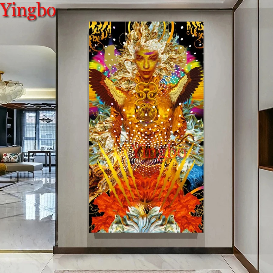 

large 5d diy diamond painting Abstract woman and eagle Diamond mosaic full square Round diamond embroidery rhinestone,Best gift