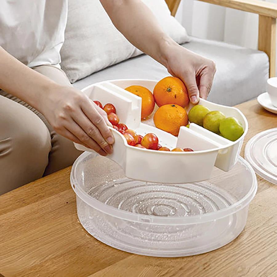 Поднос для столовых приборов двухслойный креативный кухонный набор в виде чаши с