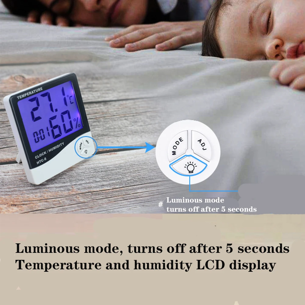 ЖК цифровой измеритель температуры и влажности HTC 1 2 8 крытый открытый гигрометр