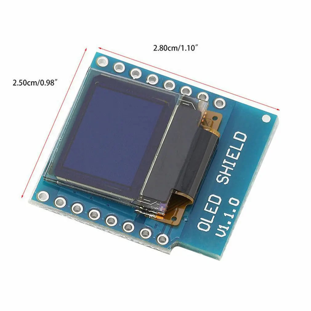 

0.66 Inch OLED Display Module For WEMOS D1 MINI ESP32 Module Arduino AVR STM32 64x48 LCD Screen IIC I2C OLED