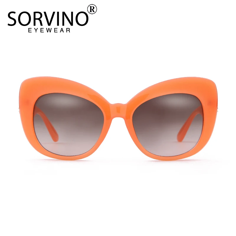 Женские винтажные солнцезащитные очки SORVINO брендовые дизайнерские кошачий глаз
