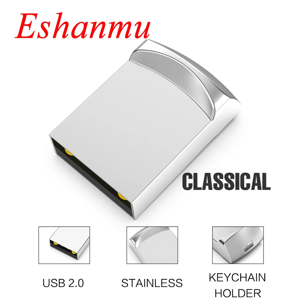 Водонепроницаемый компактный Usb флеш накопитель Eshanmu 8 ГБ 16 32 64 128 ГБ|USB