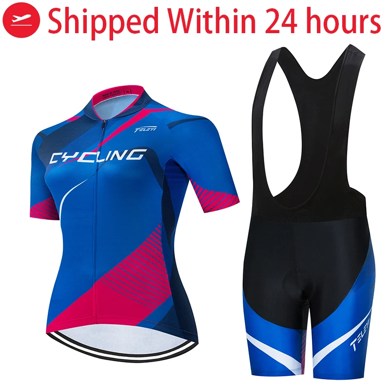

New Women Pro Cycling short sleeve Jersey Set Summer Breathable Sports Suit MTB Bike Clothing Female Bicycle Clothes Casual Wear