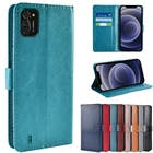 Чехол-книжка для Doogee X93, кожаный, с подставкой, 6,1 дюйма