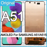 original amoled 6 5 display for samsung galaxy a51 lcd a515 a515f a515fds a515fd touch screen frame digitizer assembly oem
