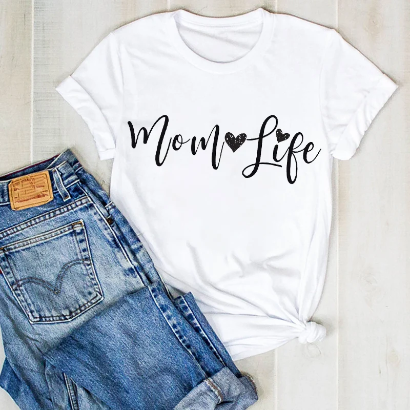 Женская летняя футболка с коротким рукавом и принтом Мама Медведь женская