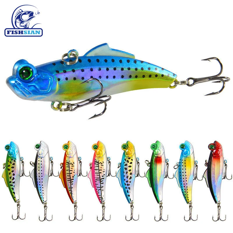 

FISHSIAN Vibration Fishing Lures 12.5g Articulos De Pesca Internal Bead Isca Artificial Sinking Fake Fish Bait Holographic