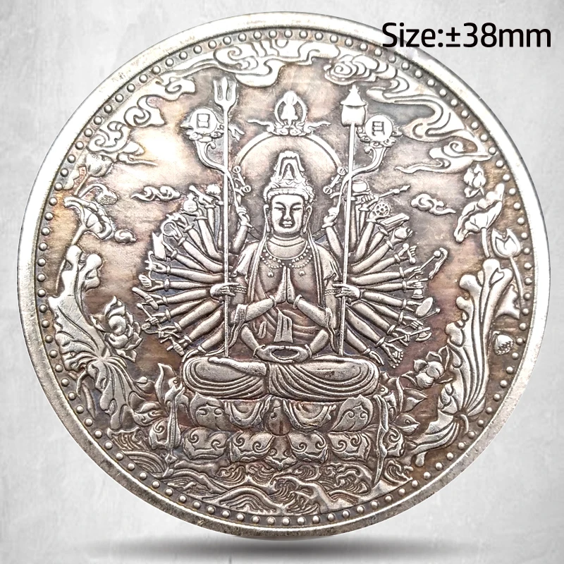 Китайская монета фэншуй Будда удача копия монеты Коллекционная