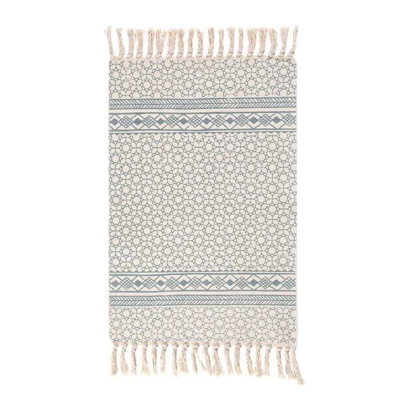 Полосатый хлопковый ковер богемное мягкое домашнее декоративное белье с