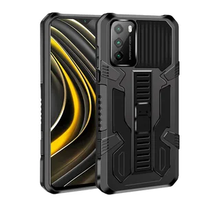 anti fall bracket mobile phone case for xiaomi 10t 11 11i 11x pro poco m3 x3 f3 strong shockproof armor bracket protective cover free global shipping