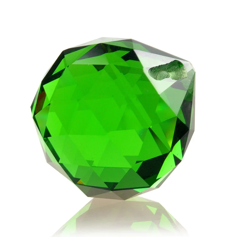 15 мм 40 зеленые Рождественские елки подвесные украшения хрустальный круглый шар