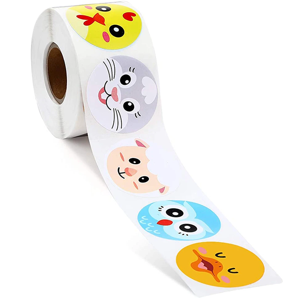 

Новые Мультяшные аксессуары для украшения школьного учителя 500 шт./рулон милый Декор для детей Детские канцелярские принадлежности 1 дюйм к...