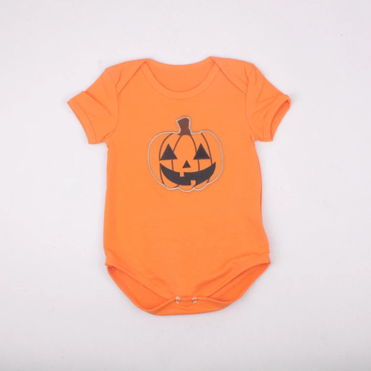 

Halloween Children Kids Clothes Baby Romper Boy Girl Jumpsuit Short Sleeve Skull Head Pumpkin Printed Newborn Baby Clothes 0-24M
