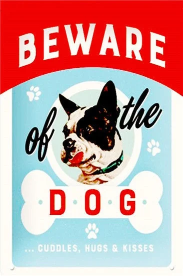 

Metal Tin Sign Beware of the Dog Poster Decor Bar Pub Home Vintage Retro