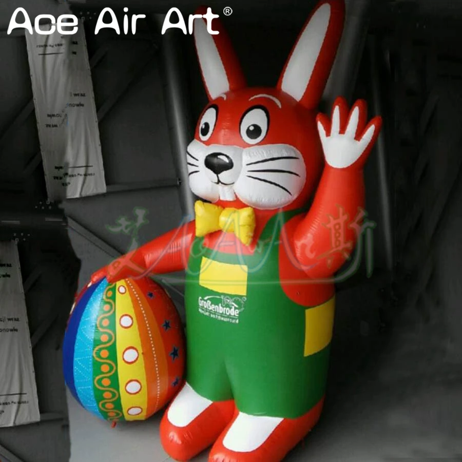 

Inflatable Easter Decoration Full Inkjet Colorful Inflatable Easter “Rabbit and Egg” Model Decoration for Advertisements