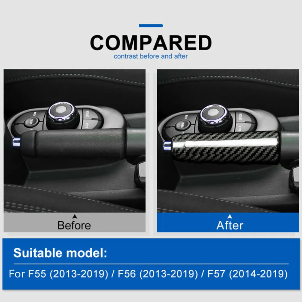

Carbon Fiber Brake Handle Gear Shift Knob For BMW Mini F55 F56 F57 2014 2015-2019