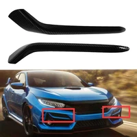 for honda civic hatchback 2019 2020 car carbon fiber front fog light lamp cover trim molding bezel garnish stickers