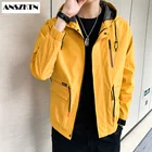 Новое поступление 2020, Мужская водонепроницаемая лыжная куртка, теплая уличная одежда в стиле хип-хоп с капюшоном, пальто на молнии, ветрозащитные флисовые куртки с длинным рукавом