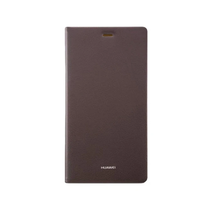 Коричневый Роскошный кожаный чехол-книжка с окошком для экрана P8 для huawei P8, чехол для телефона с функцией автоматического сна - Цвет: Коричневый