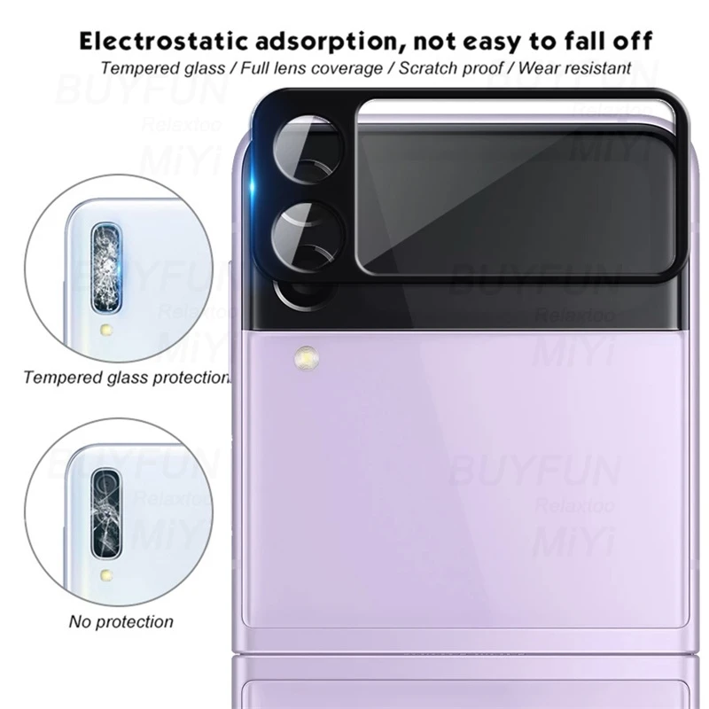 ZFlip3 3D изогнутая Защита объектива камеры для Samsung Galaxy Z Flip 3 Flip3 закаленное стекло