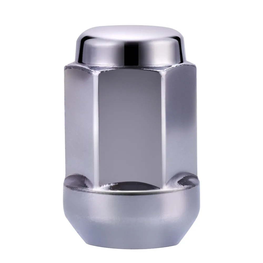 Практичное 20 шт. КОЛЕСО гайки M12x1.25 закрытого конца Bulge Acorn Коническое сиденье хром 1,3" высокий шестигранный