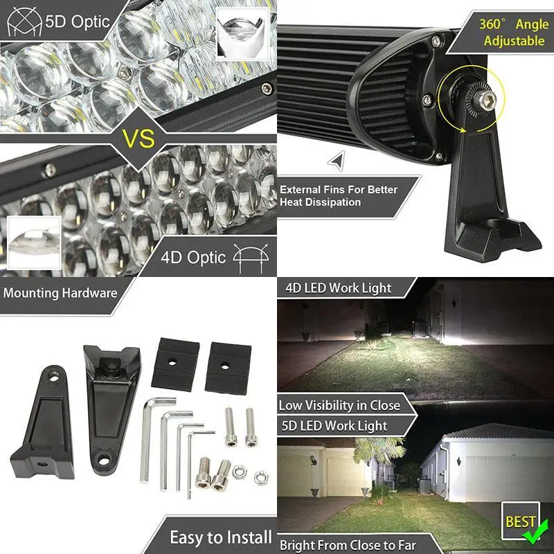 Partol 300 Вт 32 &quot5D изогнутый СВЕТОДИОДНЫЙ светильник бар авто светодиодный для ATV SUV