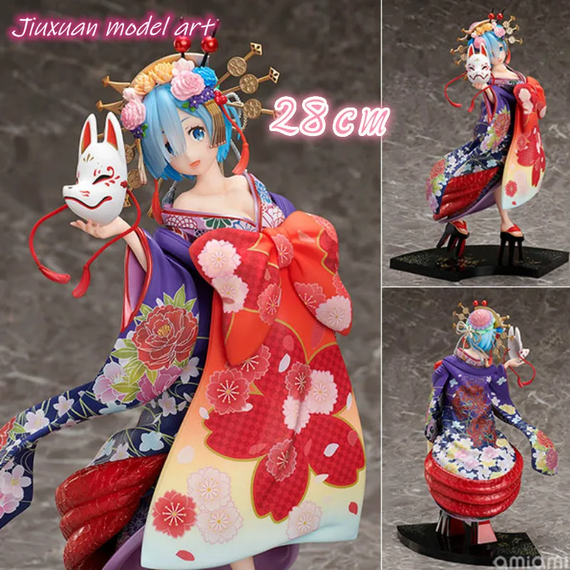 

Japanes Anime Re:Zero kara Hajimeru Isekai Seikatsu REM the plum flower PVC Action Figure Anime Figure Model Toys Doll Gift