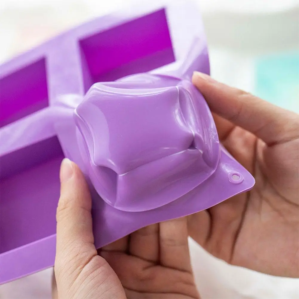 

Brand New 6 Rectangular Silicone Craft Soap Molds DIY Cream Handmade Chocolate Tray Baking And Cake Tools U6J4