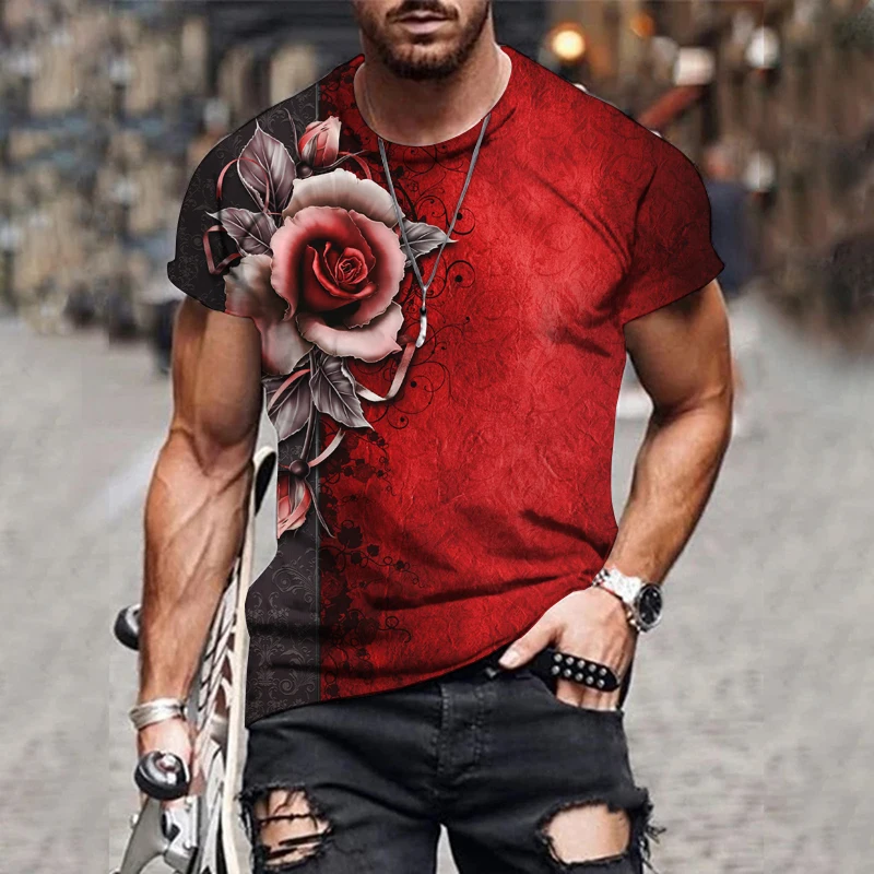Футболка мужская в готическом стиле с 3D принтом 6XL|Мужские футболки| |