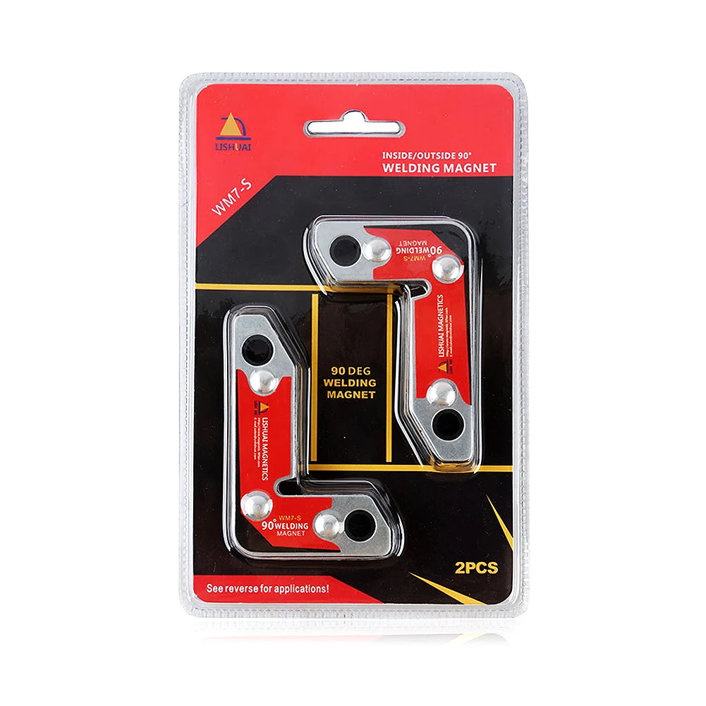 

2Pcs/Set Wm7-S Magnetic Holder Corner Welding Magnets Internal and External Right Angle Fixture Welding Magnet Holder