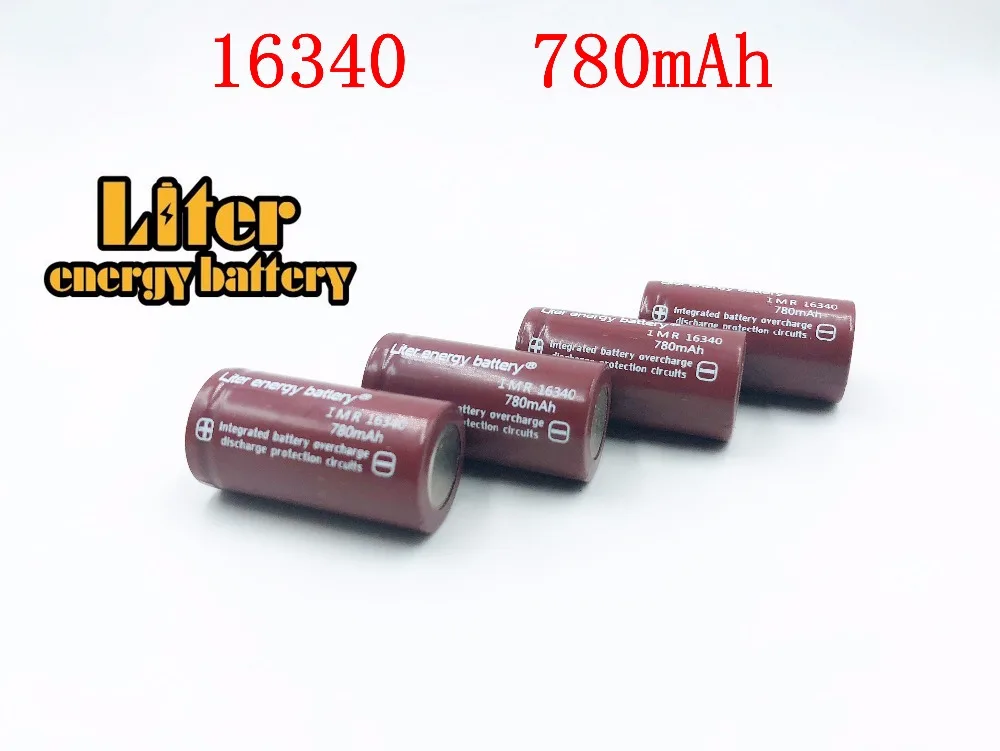 

20pcs Liter energy battery RCR 123 16340 780mAh 3.7V Li-ion Rechargeable Battery Lithium Batteries with Retail Package