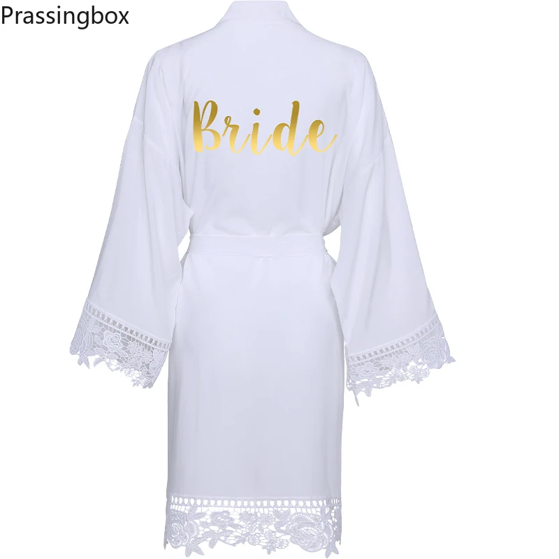 Rayon Cotton Lace Robe Bride print custom Robe Bridesmaid Robes Women Wedding Bridal Robe Bathrobe Sleepwear greenrobe