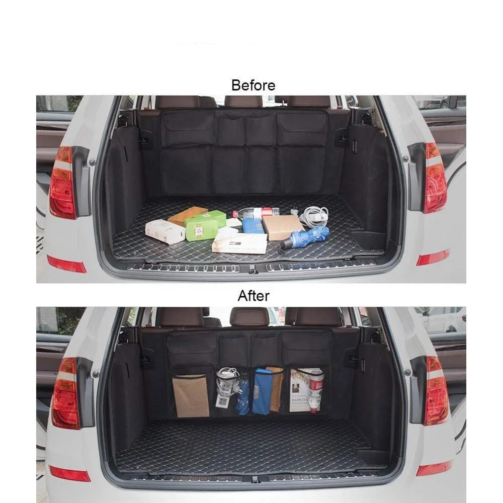 Car Back Seat Organizer Bag Storage Multi Pocket Hanging Nets Trunk Auto Stowing Tidying Interior Accessory Supplier | Автомобили и