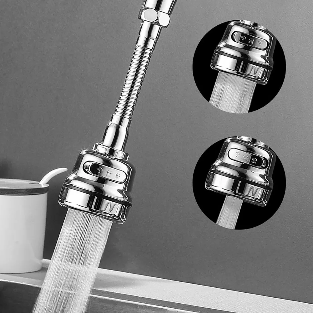

360 Degree Kitchen Faucet Aerator 3 Modes Adjustable Water Filter Diffuser Spray Saving Nozzle Faucet Kitchen Accessories
