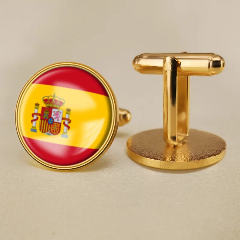 

Coat of Arms of Spain Spanish Map Flag National Emblem Cufflinks